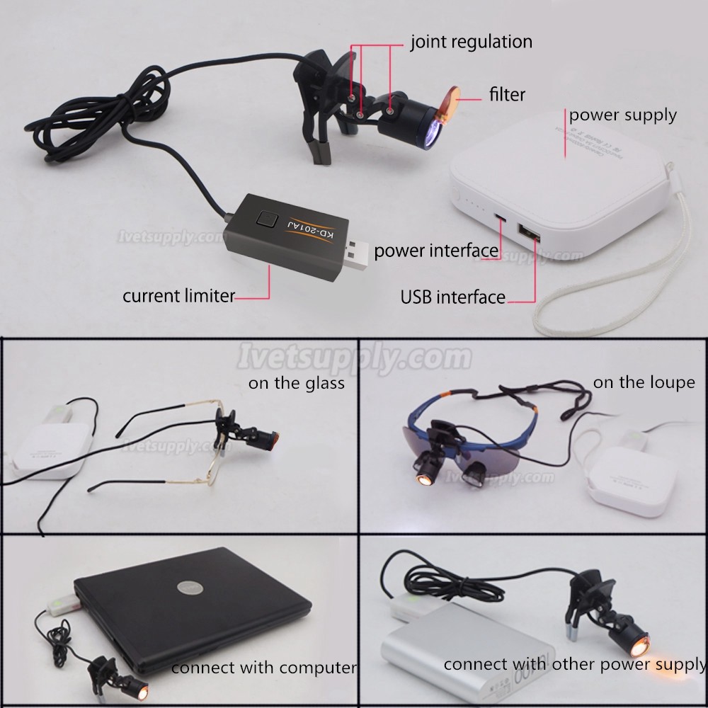 KWS KD-201AJ-2 Veterinary LED Surgical Head Light With Filter